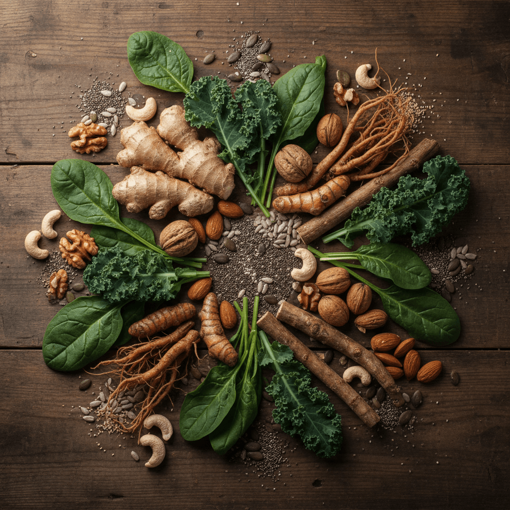 Ingredientes densos e nutritivos para fortalecer o corpo
